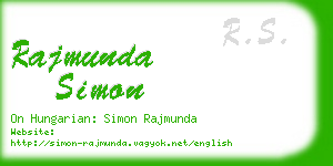 rajmunda simon business card